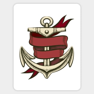 Anchor with Ribbon Sticker